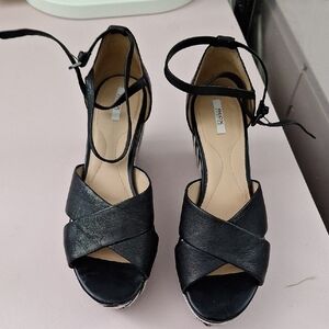 Geox Respira Black Strappy Heels
